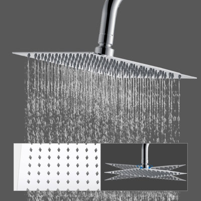 Thermostatic Exposed Shower Set with Square Fixed Head