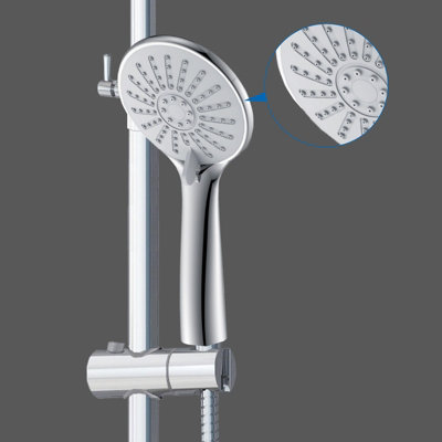Thermostatic Exposed Shower Set with Square Fixed Head