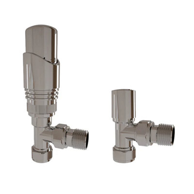 Thermostatic Radiator Angled TRV Valve - 15mm x 1.2