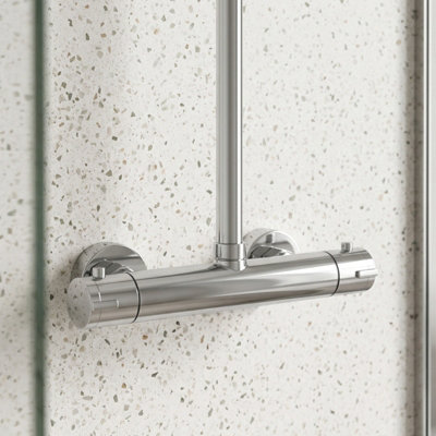 Thermostatic Shower Mixer with Safety Temperature Lock