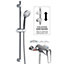 Thermostatic Single Lever Shower Mini Mixer Exposed / Concealed + Riser Rail