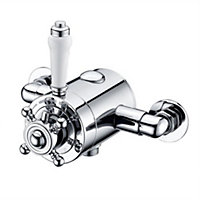 Thermostatic Traditional Exposed Shower Mixer Valve - 135mm to 165mm Centres