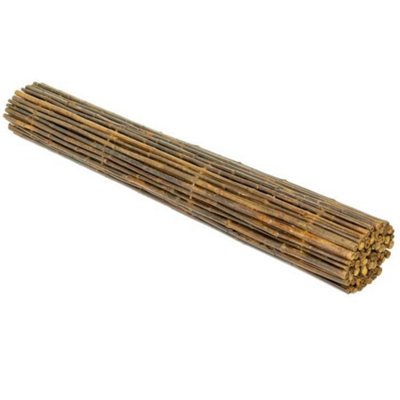 Thick Carbonised Black Bamboo Fencing Screening Roll W190cm x H180cm