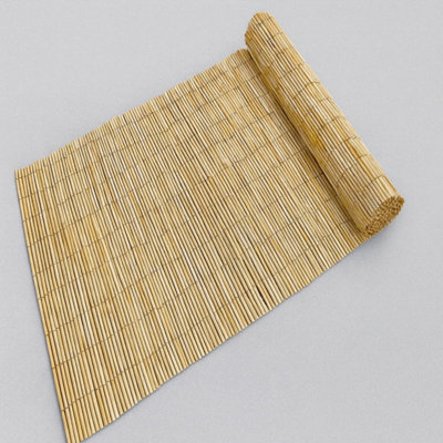 Thick Peeled Reed Garden Fence Panels Natural Outdoor Screening Roll ...