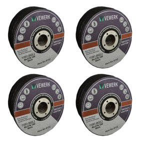 Thin Metal Steel Cutting Discs For 4-1/2" Angle Grinder 115mm x 1mm Pack of 100