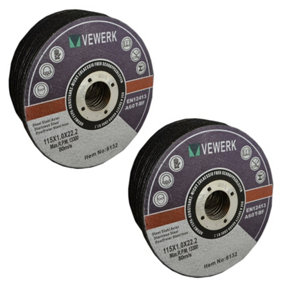 Thin Metal Steel Cutting Discs For 4-1/2" Angle Grinder 115mm x 1mm Pack of 50