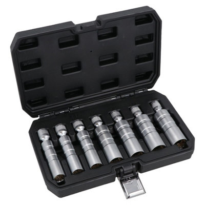 Thin Walled Swivel Magnetic Spark Plug Sockets 12 Point 3/8in Drive MM ...