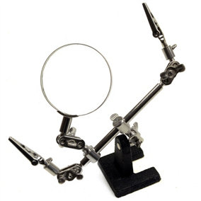 Third Helping Hands Free Magnifier Magnifying Glass Clamp Soldering Iron