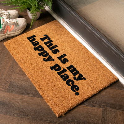 This Is My Happy Place Doormat DIY at B&Q