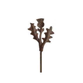 Thistle - Metal Flower Garden Stakes - Pack of 3 - 90cm