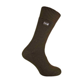 THMO - 1 Pair Mens Thermal Socks 6-11 Brown