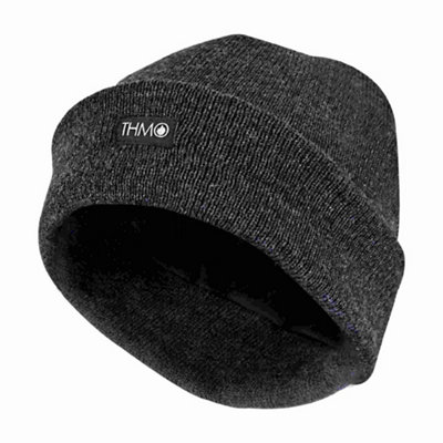 THMO - Mens 40g 3M Thinsulate Lined Beanie Hat Grey