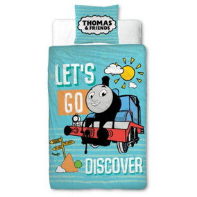 Thomas & Friends Discover 4 in 1 Junior Bedding Bundle Set (Duvet, Pillow and Covers)