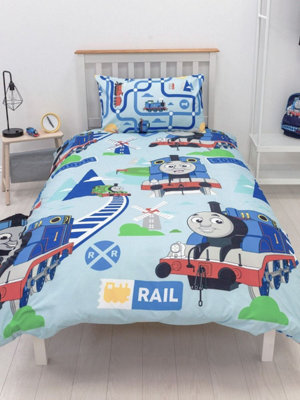 Thomas the tank engine single clearance duvet cover and pillowcase set