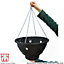 Thompson & Morgan Hanging Basket Outdoor Garden Planter Plant Container with Water Reservoir for Flowers (30cm, 4 Pack)