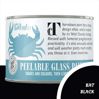 Thorndown Bat Black Peelable Glass Paint 150 ml