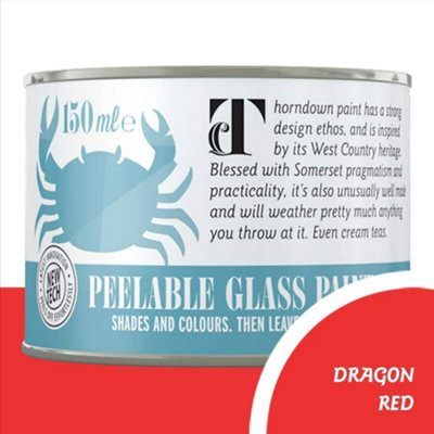 Thorndown Dragon Red Peelable Glass Paint 150 ml