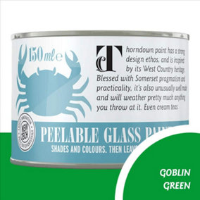 Thorndown Goblin Green Peelable Glass Paint 150 ml
