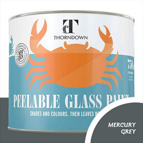 Thorndown Mercury Grey Peelable Glass Paint 750 ml