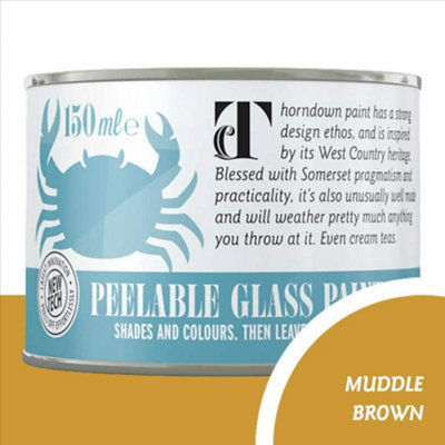 Thorndown Muddle Brown Peelable Glass Paint 150 ml