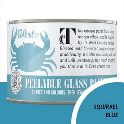 Thorndown Squirrel Blue Peelable Glass Paint 150 ml