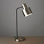 Thorne Brushed Silver Industrial Style 1 Light Task Table Light