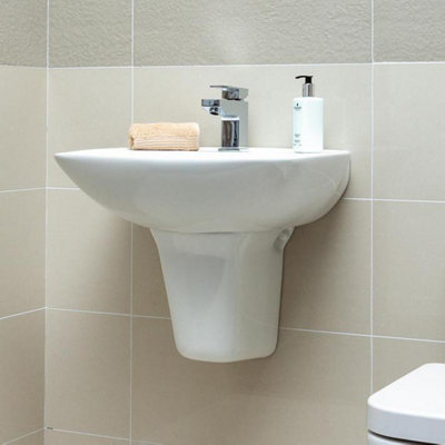 Thornfield Basin & Semi Pedestal Bathroom Sink - 3