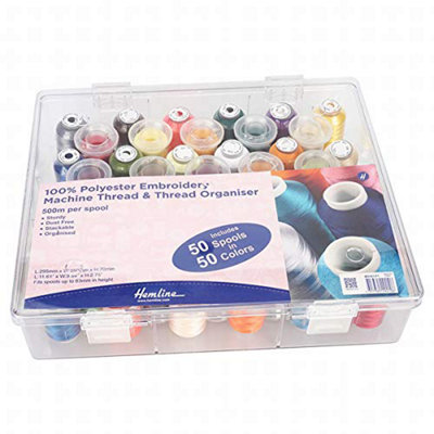 Thread Box and Storage Organiser: Filled: Polyester Machine Embroidery ...