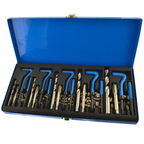Thread installation and repair kit helicoil set 130pc metric sizes M5 to M12