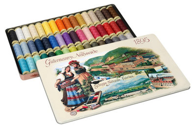 Thread Storage Tin: Nostalgic '1895': Sew-All: 48 x 100m: Assorted Shades