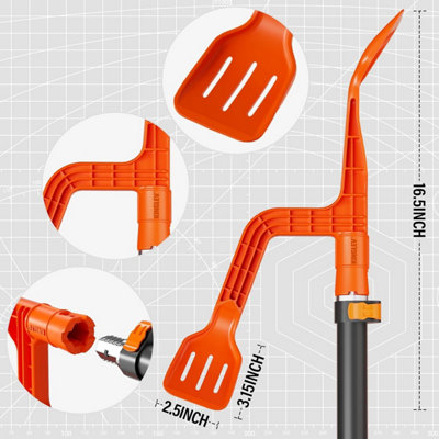 Threaded drain cleaning tool, drain cleaner, mini rake, for cleaning drains