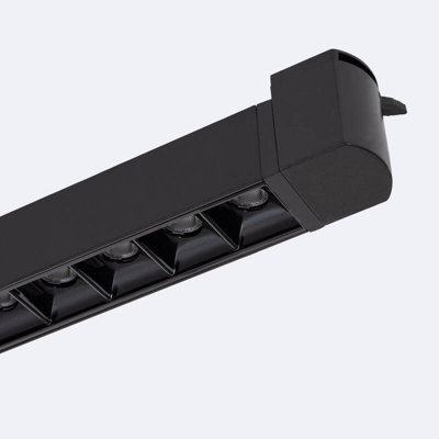 Three Circuit Low Glare 15W LED Linear Track Light 6000K Black