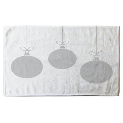 Three hanging christmas baubles (bath towel) / Default Title Price Comparisons | Compare The Build