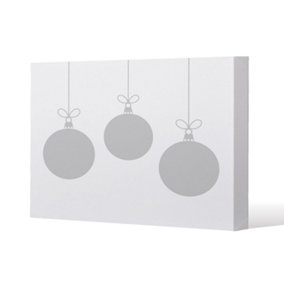 Three hanging christmas baubles (canvas) / 152 x 101 x 4cm