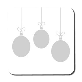 Three hanging christmas baubles (coaster) / Default Title