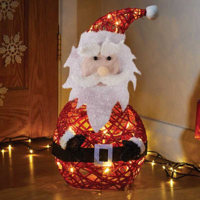 Three Kings 20 LED Sparkly Santa Christmas Decoration