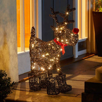 Three Kings 80 LED Sparkly Rudolph Price Comparisons | Compare The Build