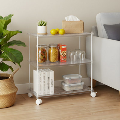 Three-layer Transparent Large Hollow Rolling Storage Rack 59.8cm W x ...