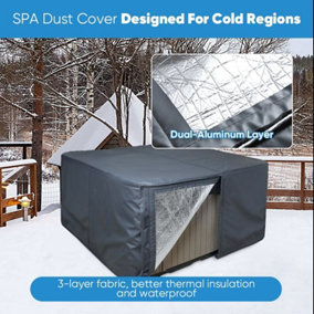 Three-Layer-Waterproof Thermal Hot Tub Cover 2.15m x 2.15m