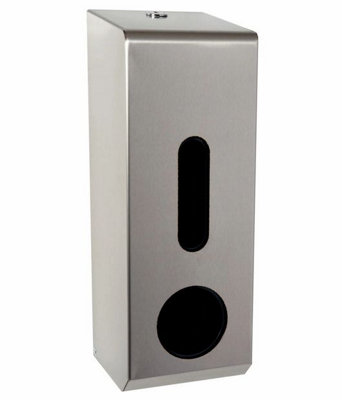 Three roll stainless steel toilet tissue holder