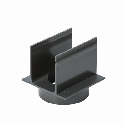 Threshold Bottom Connector With 80mm Outlet - Driveway Patio Garden Drainage System - Single