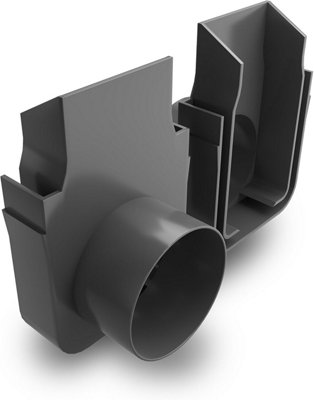Threshold End Cap With 50mm Outlet - Driveway Patio Garden Drainage System - Single