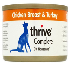 Thrive Complete Adult Chicken Breast & Turkey 75g (Pack of 12)
