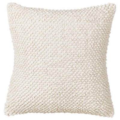 Throw Cushion JOARA Cotton 50 x 50 cm Solid Light Beige