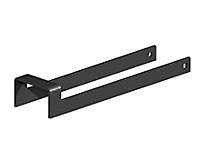 Throw Over Loop Gate Latch 2" Wide Black 12" Long Throwover (Black)