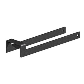 Throw Over Loop Gate Latch 2" Wide Black 12" Long Throwover (Black)