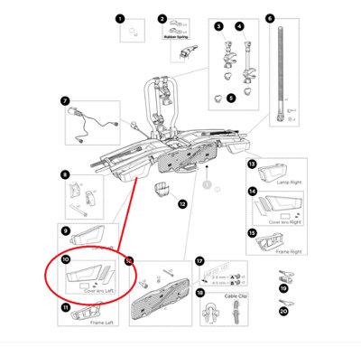 Thule bike best sale rack spares uk