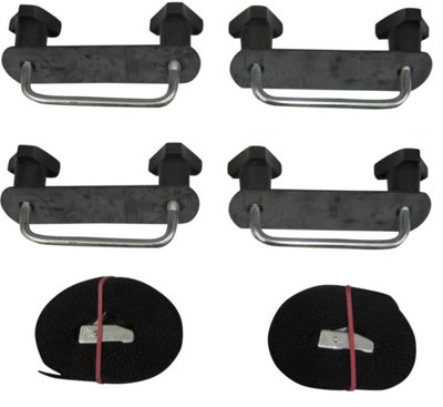 LST Roof Box Mounting Kit – U-Bracket 60mm – Universal For SEAT & More – Black