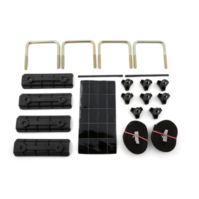 thumbnail image 2 of Universal Roof Box U-Bolt Clamps Cargo Carrier Rack Bracket Kit Black 2 of 14