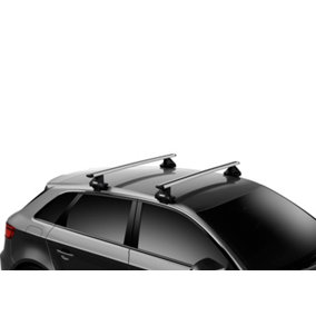 Thule Roof Rack Bars WingBar Evo Silver, Fits Vauxhall Astra 5dr Hatch 2022- onwards